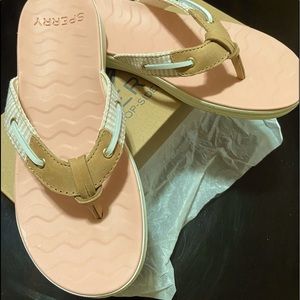 Sperry Adriatic seersucker coral/white